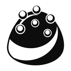 Chocolate candy icon. Simple illustration of chocolate candy vector icon for web design isolated on white background