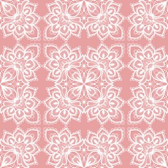 White floral lace seamless pattern