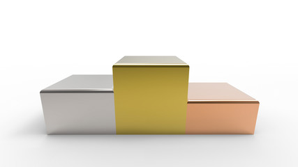 3D illustration of winners Podium