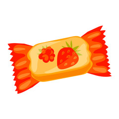 Jelly fruit bonbon icon. Cartoon of jelly fruit bonbon vector icon for web design isolated on white background