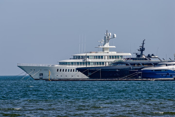 Fototapeta na wymiar luxury yacht in a harbour