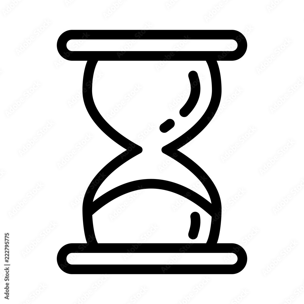 Poster hourglass timer icon. outline hourglass timer vector icon for web design isolated on white backgroun