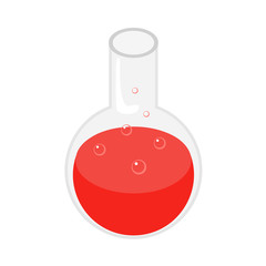 Red potion icon. Isometric of red potion vector icon for web design isolated on white background