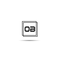 Initial Letter OB Logo Template Design