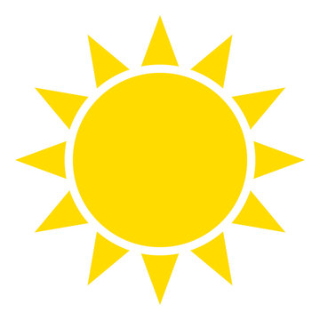 Sun or sunshine as a vector on a isolated background illustration