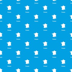 Naklejka premium France map pattern vector seamless blue repeat for any use