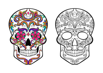 Sugar Skull Coloring Page