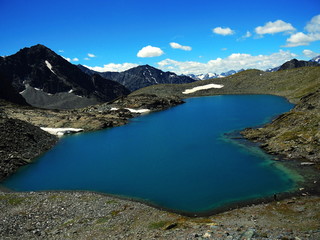 Blue-green lakes.Altai