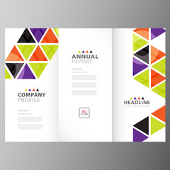 Naklejka premium Annual business report colorful template