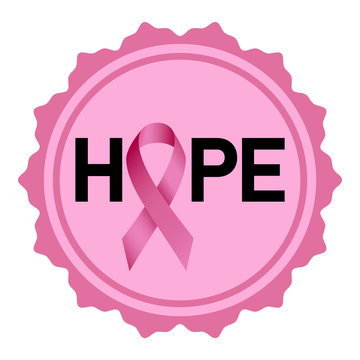 Breast cancer hope logo. Realistic illustration of breast cancer hope vector logo for web design isolated on white background