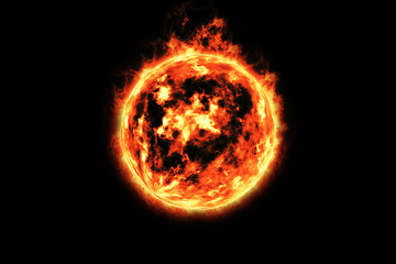 3d rendering, Fireball, flaming fire