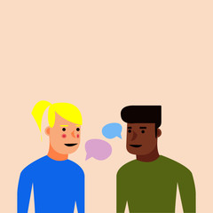 people talking vector illustration for web	