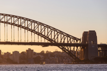Obraz premium View of half of Sydney Harbour Bridge.