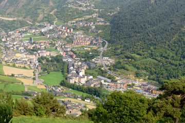 Fototapeta na wymiar Cityscape of Encamp, Andorra