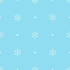 Vector seamless pattern of snowflakes. Snowflake seamless patter