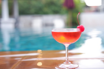 Daiquiri cocktail at poolside bar