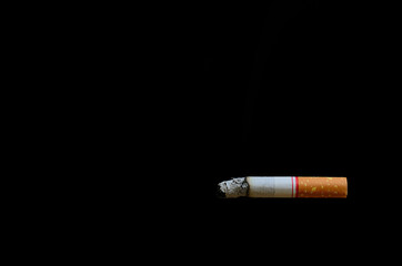 Cigarette on a dark background
