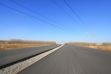 Fototapeta premium yet passable highway, in the north China