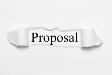 Proposal on white torn paper