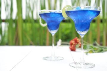 blue margarita cocktail