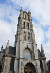 Fototapeta premium West facade of the Saint Bavo Cathedral in Ghent, Belgium