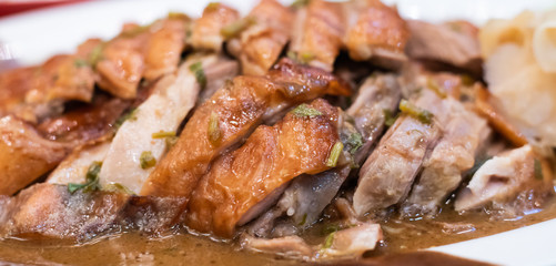 grilled meat and vegetables on plate