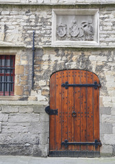 Facade of an old house in the center of Gent, Belgium