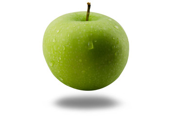 green apple isolated on white