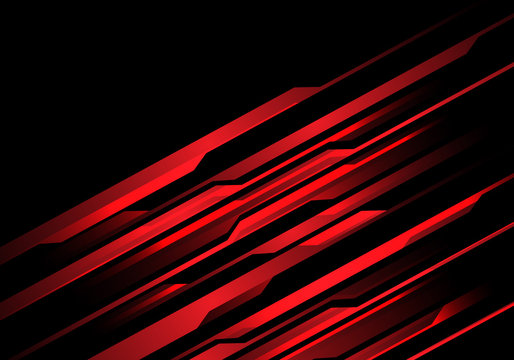 Abstract red light line futuristic on black design modern futuristic vector background illustration.