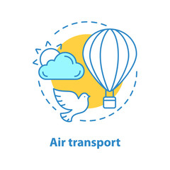 Air transport concept icon