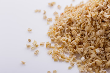fragrant dried parsnip on a white acrylic background