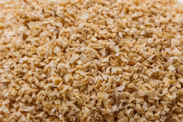 fragrant dried parsnip on a white acrylic background
