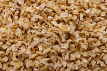 fragrant dried parsnip on a white acrylic background