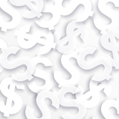 Dollar signs. USA currency symbols on white background. Vector.
