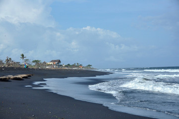 Volcano sand on Sanur beach