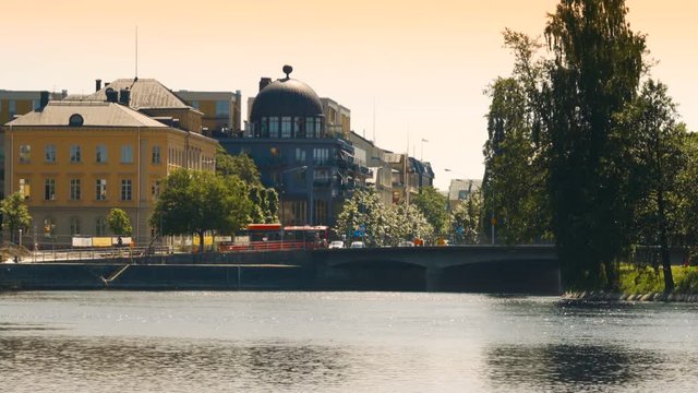 Sunset Over Downtown Karlstad