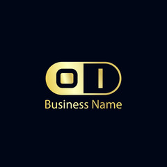 Initial Letter OI Logo Template Design