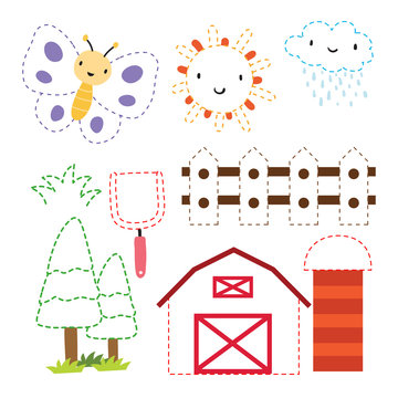 worksheet vector design for kid, artwork vector design for kid