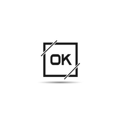 Initial Letter OK Logo Template Design
