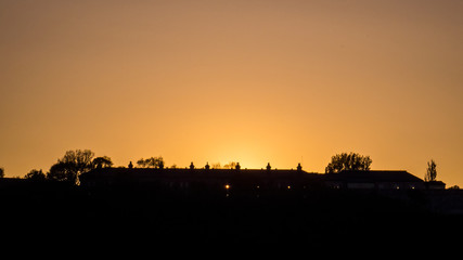 Golden Sunset behind the Citadel of Quebec, Canada.