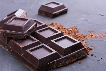 Broken chocolate bar