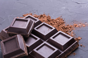 Broken chocolate bar