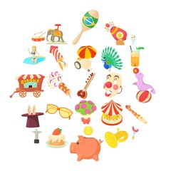 Festivities icons set. Cartoon set of 25 festivities vector icons for web isolated on white background