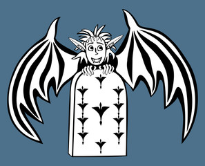 Vector image of a Halloween monster