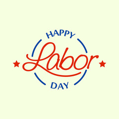 Festival labor day logo. Flat illustration of festival labor day vector logo for web design