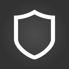 Shield Icon in trendy flat style isolated on black background. Shield symbol for your web site design, logo, app, UI. Vector illustration.