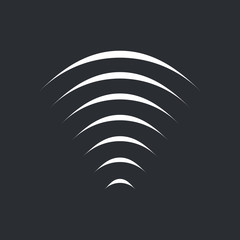 Sound radio wifi Wave Icon, vector illustration isolated on black background.