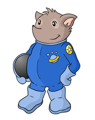 fox astronaut draw