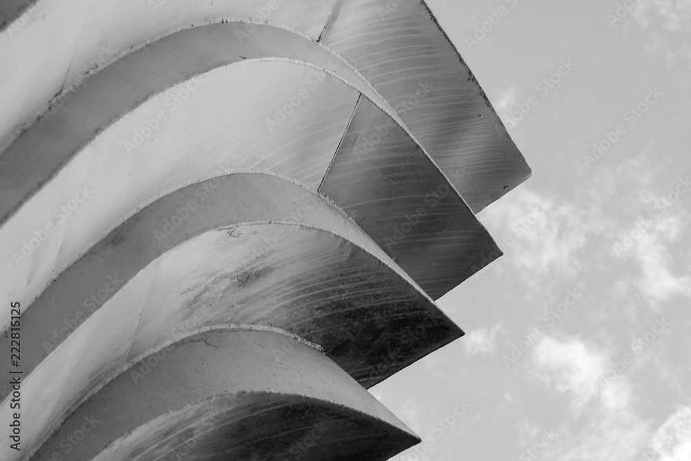 Fototapete abstract background architecture lines. modern architecture detail
