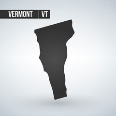 Vermont - States of US Map Icon Vector Template